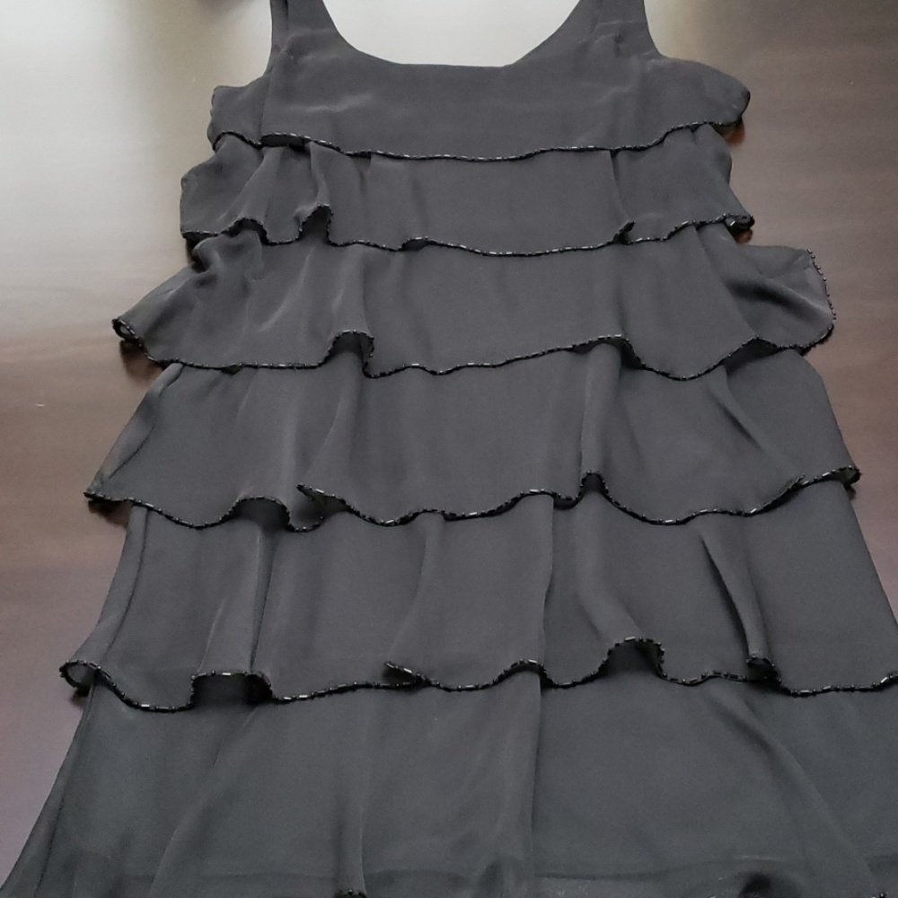 Black layered party dress